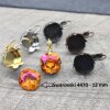 Earring setting for 12 mm Cushion Square Swarovski Crystals 4470  Preciosa crystals 12 mm