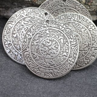 Silver Tribal Charms, Ethnic coin Pendant