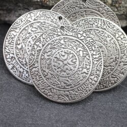 Silver Tribal Charms, Ethnic coin Pendant