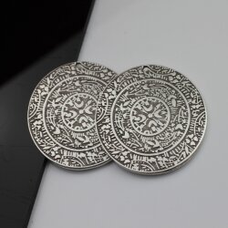 Silver Tribal Charms, Ethnic coin Pendant