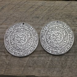 Silver Tribal Charms, Ethnic coin Pendant