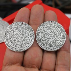 Silver Tribal Charms, Ethnic coin Pendant