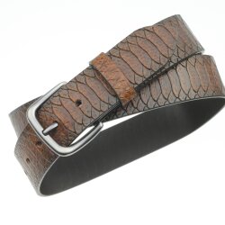 Genuine Cowhide Crocodile Print removable Buckle Leather Belt High Class Leather Belts, 4 cm,