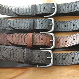 Genuine Cowhide Crocodile Print removable Buckle Leather...