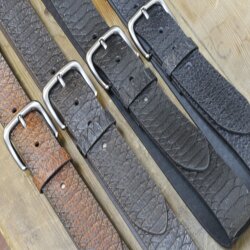 Genuine Cowhide Crocodile Print removable Buckle Leather Belt High Class Leather Belts, 4 cm,