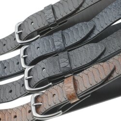 Genuine Cowhide Crocodile Print removable Buckle Leather...