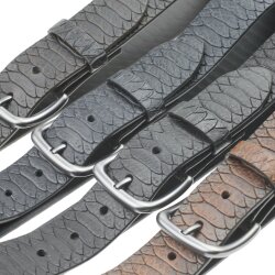 Genuine Cowhide Crocodile Print removable Buckle Leather Belt High Class Leather Belts, 4 cm,