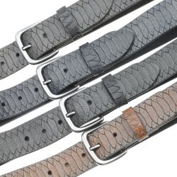 Genuine Cowhide Crocodile Print removable Buckle Leather Belt High Class Leather Belts, 4 cm,