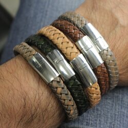 1 Edelstahl Magnetverschluss für Armband, Schmuckverschluss, Armband, Leder