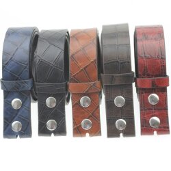 Genuine Cowhide Crocodile Print removable Buckle Leather...