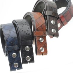 Genuine Cowhide Crocodile Print removable Buckle Leather Belt High Class Leather Belts, 4 cm,