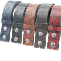 Genuine Cowhide Crocodile Print removable Buckle Leather Belt High Class Leather Belts, 4 cm,