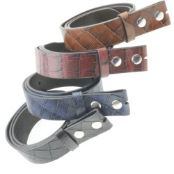 Genuine Cowhide Crocodile Print removable Buckle Leather Belt High Class Leather Belts, 4 cm,