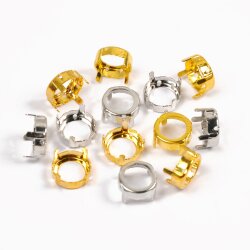 20pc Sew-on settings for 14mm rhinestones, cabochons and Metal  Setings for 14 mm Rivoli Swarovski Crystal