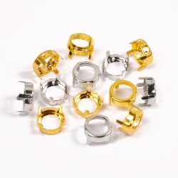 Sew-on settings for Swarovski Crystals 14 mm Rivoli Swarovski Crystal Antique Brass