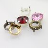 Sew-on settings for Swarovski Crystals 14 mm Rivoli Swarovski Crystal Antique Brass