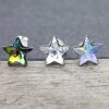 Sterling Silver stud Star earrings with crystals from Swarovski, Sparkly Star Earrings, Star Stud Earrings