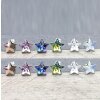 Sterling Silver stud Star earrings with crystals from Swarovski, Sparkly Star Earrings, Star Stud Earrings