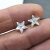 Sterling Silver stud Star earrings with crystals from Swarovski, Sparkly Star Earrings, Star Stud Earrings  27 Crystal