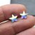 Sterling Silver stud Star earrings with crystals from Swarovski, Sparkly Star Earrings, Star Stud Earrings  28 Crystal AB