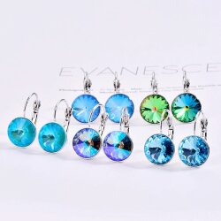 Ohrringe Mit 14 mm Rivoli Swarovski Stein Damen Ohrringe Ohrschmuck