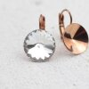 Earring setting for 14 mm Rivoli Swarovski Crystals Rosegold