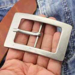 Rustic Silver Belt buckle square