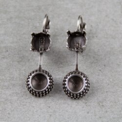 Ohrring Fassung für 4, 6 und 8 mm Chatons Swarovski Steine