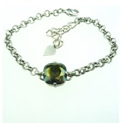 Armband Fassung für 12 mm Cushion Square Swarovski Stein