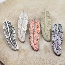 Feather Pendant, 6x2 cm