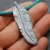Feather Pendant, 6x2 cm Silver Grey