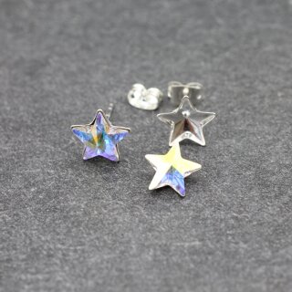 925 Sterling Silber Ohrstecker Fassung fr Sterne Swarovski Kristalle 10 mm - 1 Paar