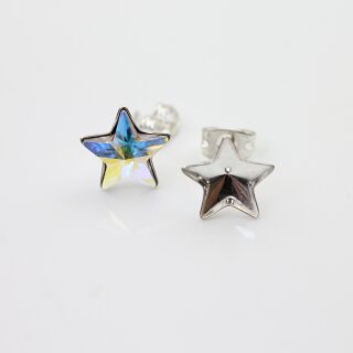 925 Sterling Silber Ohrstecker Fassung fr Sterne Swarovski Kristalle 10 mm - 1 Paar