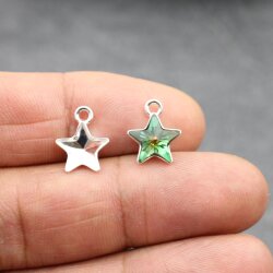 4 Pcs 925 Sterling Silver Star Pendants setting for 10 mm...