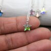 Sterling Silver Star Pendant Necklace with crystals from Swarovski, Sparkly Star