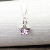 Sterling Silver Star Pendant Necklace with crystals from Swarovski, Sparkly Star 65 Crystal VL