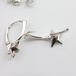 1 Pair 925 Sterling Silver earrings Settings for Swarovski Star 4547 - 10 mm