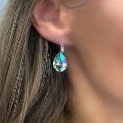 Earrings Pearshape Swarovski Crystal 10x14