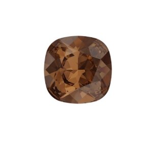 Swarovski Crystal Earrings, Elegant Earrings, 12 mm Cushion Square Swarovski Crystal 4470 1 Smoked Topaz