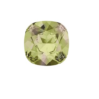 Swarovski Crystal Earrings, Elegant Earrings, 12 mm Cushion Square Swarovski Crystal 4470 130 Crystal Luminous Green