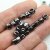 20 Square beads, Small metal beads, gunmetal, Spacer Beads