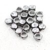 20 Square beads, Small metal beads, gunmetal, Spacer Beads