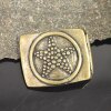 Antique Brass Star Belt Buckle for 30 mm belt