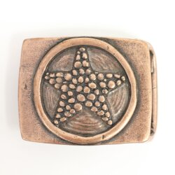 Antique Copper Star Belt Buckle for 30 mm belt