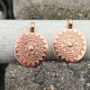 Großer ethnischer Sonnen Mandala Anhänger 33 mm, rose gold