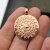 1 Sun Mandala Round Disc Pendants 33 mm, rose gold