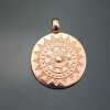 1 Sun Mandala Round Disc Pendants 33 mm, rose gold