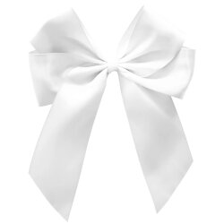 White double sided satin ribbon, RECYCLED eco friendly trim for weddings, Christmas, anniversary gifts - 25 m