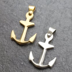 Matte Gold Anchor Pendants