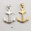 Matte Gold Anchor Pendants